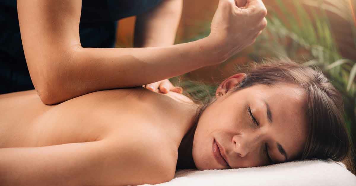 Deep Tissue techniques applied to the back at TerraLux SPA